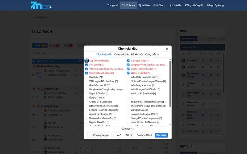 Hướng dẫn sử dụng 7m cn xem tỷ số bóng đá trực tuyến trên 7M-CN.Vip
